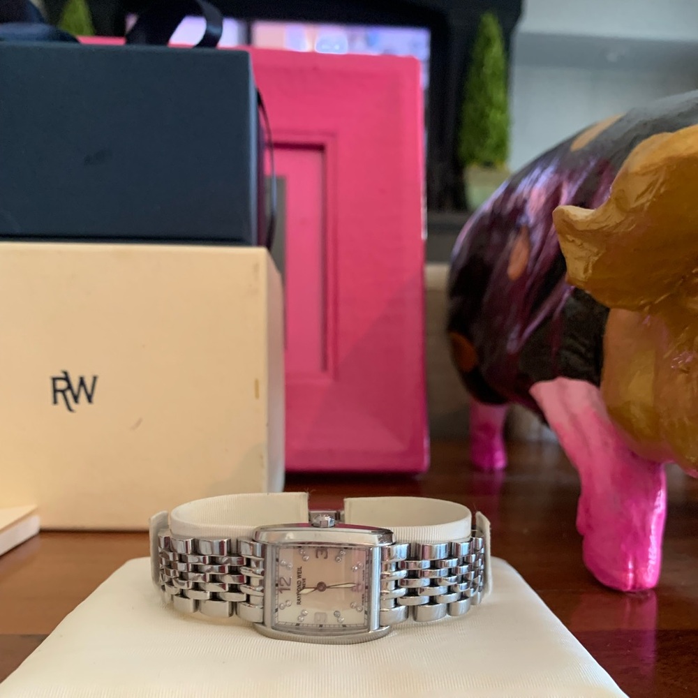 Raymond Weil Silver Watch with Metal Bracelet